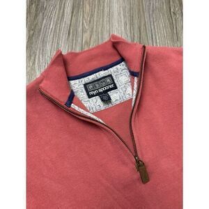 Reyn Spooner Men's Small 1/4 Zip Pullover Nantucket Red Sweatshirt Design Hawaii